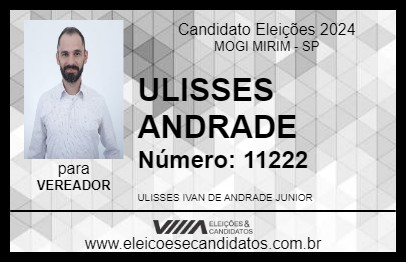 Candidato ULISSES ANDRADE 2024 - MOGI MIRIM - Eleições