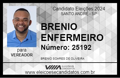 Candidato BRENIO ENFERMEIRO 2024 - SANTO ANDRÉ - Eleições