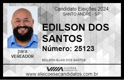 Candidato EDILSON SANTOS 2024 - SANTO ANDRÉ - Eleições