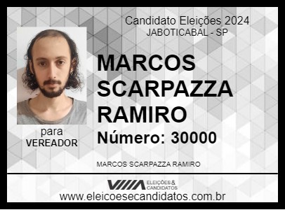 Candidato MARCOS SCARPAZZA RAMIRO 2024 - JABOTICABAL - Eleições