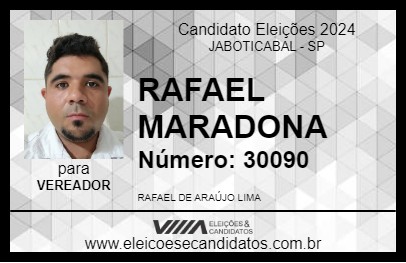 Candidato RAFAEL MARADONA 2024 - JABOTICABAL - Eleições