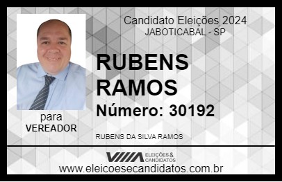 Candidato RUBENS RAMOS 2024 - JABOTICABAL - Eleições