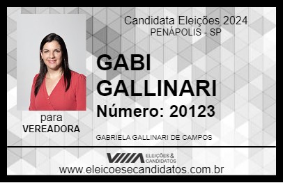 Candidato GABI GALLINARI 2024 - PENÁPOLIS - Eleições