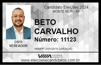 Candidato BETO CARVALHO 2024 - MONTE MOR - Eleições