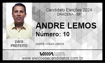 Candidato ANDRE LEMOS 2024 - DRACENA - Eleições