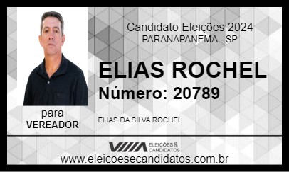 Candidato ELIAS ROCHEL 2024 - PARANAPANEMA - Eleições