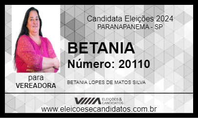 Candidato BETANIA 2024 - PARANAPANEMA - Eleições