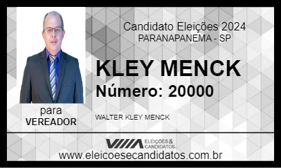 Candidato KLEY MENCK 2024 - PARANAPANEMA - Eleições