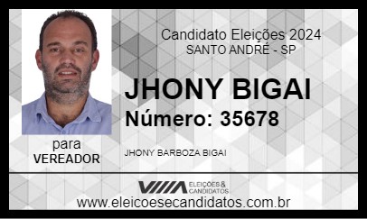 Candidato JHONY BIGAI 2024 - SANTO ANDRÉ - Eleições