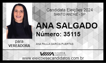 Candidato ANA SALGADO 2024 - SANTO ANDRÉ - Eleições