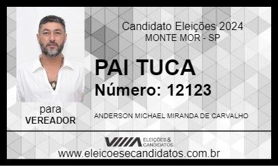 Candidato PAI TUCA 2024 - MONTE MOR - Eleições