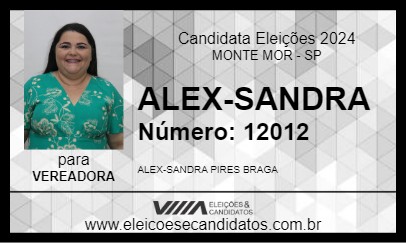 Candidato ALEX-SANDRA 2024 - MONTE MOR - Eleições