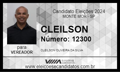 Candidato CLEILSON 2024 - MONTE MOR - Eleições