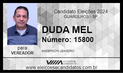 Candidato DUDA MEL 2024 - GUARULHOS - Eleições