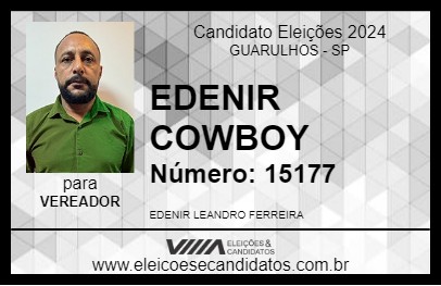 Candidato EDENIR COWBOY 2024 - GUARULHOS - Eleições