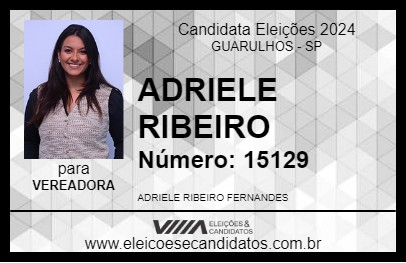 Candidato ADRIELE RIBEIRO 2024 - GUARULHOS - Eleições