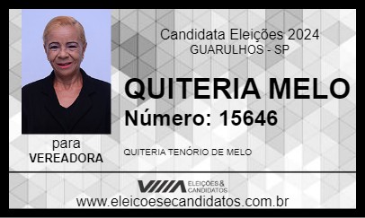 Candidato QUITERIA MELO 2024 - GUARULHOS - Eleições