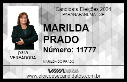 Candidato MARILDA PRADO 2024 - PARANAPANEMA - Eleições