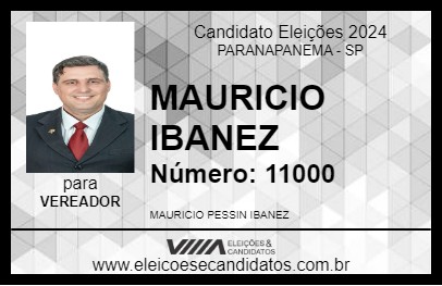 Candidato MAURICIO IBANEZ 2024 - PARANAPANEMA - Eleições