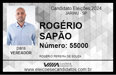 Candidato ROGÉRIO SAPÃO 2024 - JARINU - Eleições