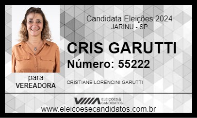 Candidato CRIS GARUTTI 2024 - JARINU - Eleições