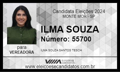 Candidato ILMA SOUZA 2024 - MONTE MOR - Eleições