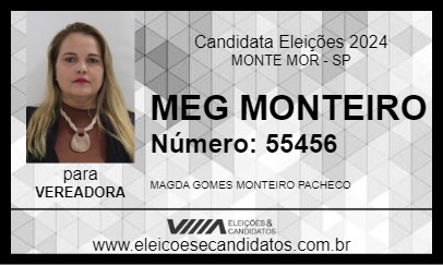 Candidato MEG MONTEIRO 2024 - MONTE MOR - Eleições