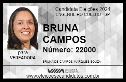 Candidato BRUNA CAMPOS 2024 - ENGENHEIRO COELHO - Eleições