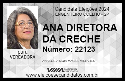 Candidato ANA DIRETORA 2024 - ENGENHEIRO COELHO - Eleições