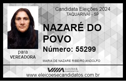 Candidato NAZARÉ DO POVO 2024 - TAQUARIVAÍ - Eleições