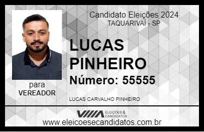 Candidato LUCAS PINHEIRO 2024 - TAQUARIVAÍ - Eleições