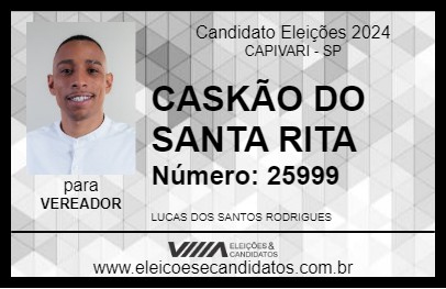 Candidato CASKÃO DO SANTA RITA 2024 - CAPIVARI - Eleições