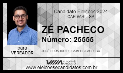 Candidato ZÉ PACHECO 2024 - CAPIVARI - Eleições