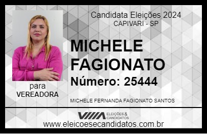 Candidato MICHELE FAGIONATO 2024 - CAPIVARI - Eleições