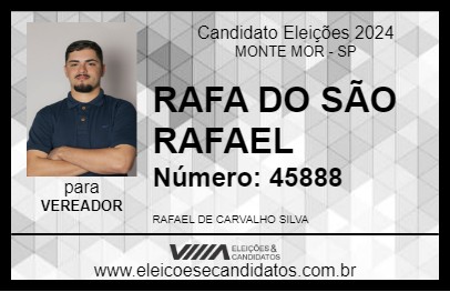 Candidato RAFA DO SÃO RAFAEL 2024 - MONTE MOR - Eleições