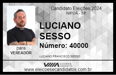 Candidato LUCIANO SESSO 2024 - NIPOÃ - Eleições