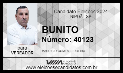 Candidato BUNITO 2024 - NIPOÃ - Eleições