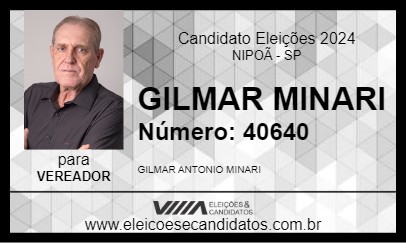 Candidato GILMAR MINARI 2024 - NIPOÃ - Eleições