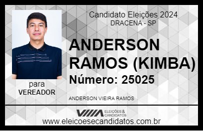 Candidato ANDERSON RAMOS (KIMBA) 2024 - DRACENA - Eleições