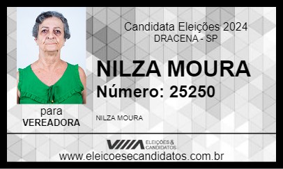 Candidato NILZA MOURA 2024 - DRACENA - Eleições