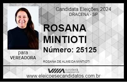 Candidato ROSANA MINTIOTI 2024 - DRACENA - Eleições