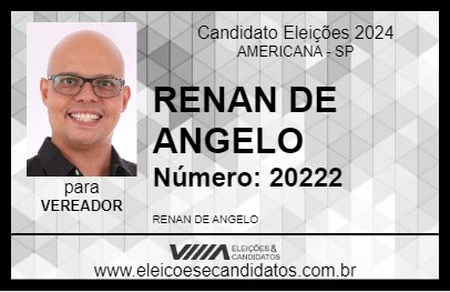 Candidato RENAN DE ANGELO 2024 - AMERICANA - Eleições