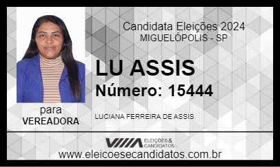 Candidato LU ASSIS 2024 - MIGUELÓPOLIS - Eleições