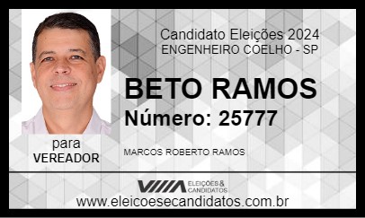 Candidato BETO RAMOS 2024 - ENGENHEIRO COELHO - Eleições