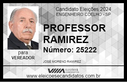 Candidato PROFESSOR RAMIREZ 2024 - ENGENHEIRO COELHO - Eleições