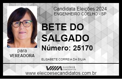 Candidato BETE DO SALGADO 2024 - ENGENHEIRO COELHO - Eleições