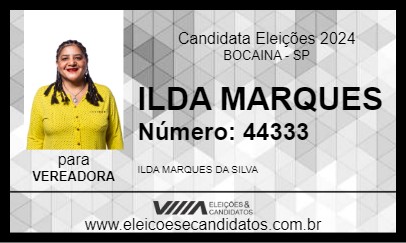 Candidato ILDA MARQUES 2024 - BOCAINA - Eleições