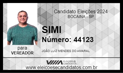 Candidato SIMI 2024 - BOCAINA - Eleições