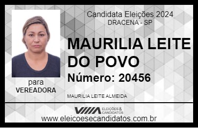 Candidato MAURILIA LEITE  DO POVO 2024 - DRACENA - Eleições