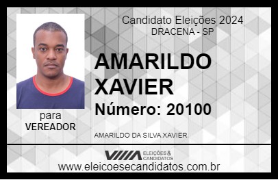 Candidato AMARILDO XAVIER 2024 - DRACENA - Eleições